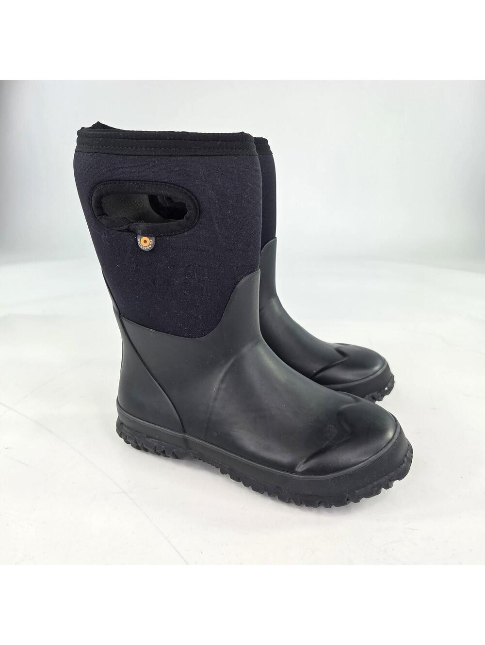 Bogs Grasp Kids Waterproof Boot US 2 Youth Insulated Black Rain Boots - Picture 4 of 10